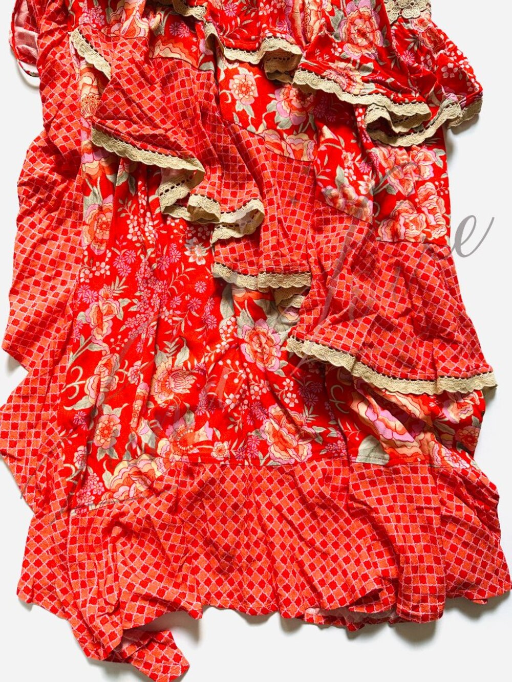 SPELL x Free People Full Bloom Ruffle Soirée Dress (size M) NWT - Picture 12 of 13